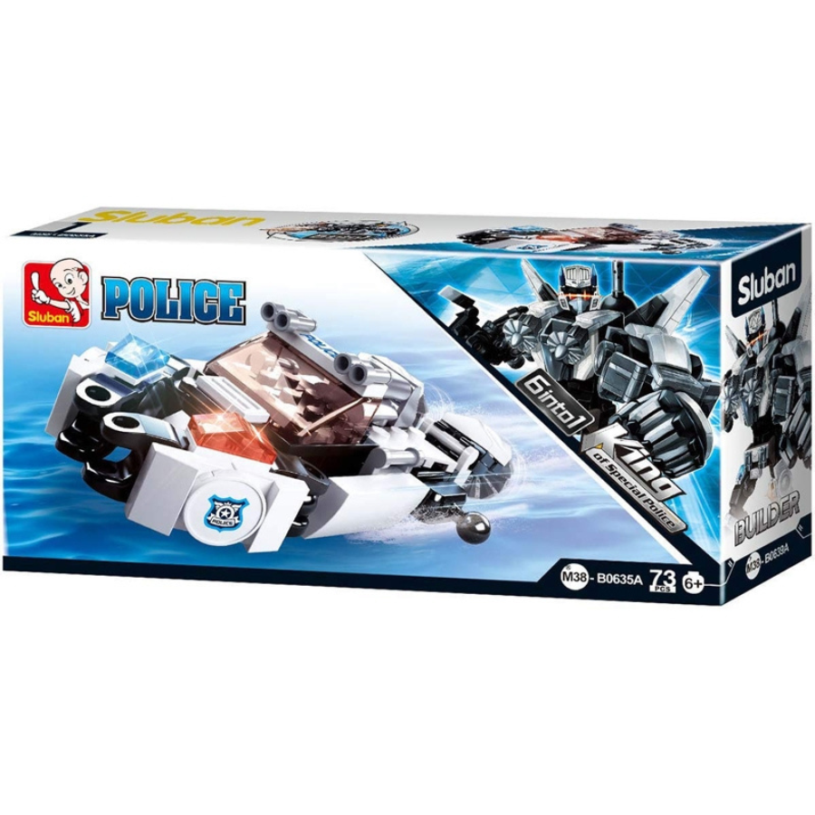 Bộ đồ chơi lắp ráp mô hình Robot Cảnh Sát 6in1 SLUBAN