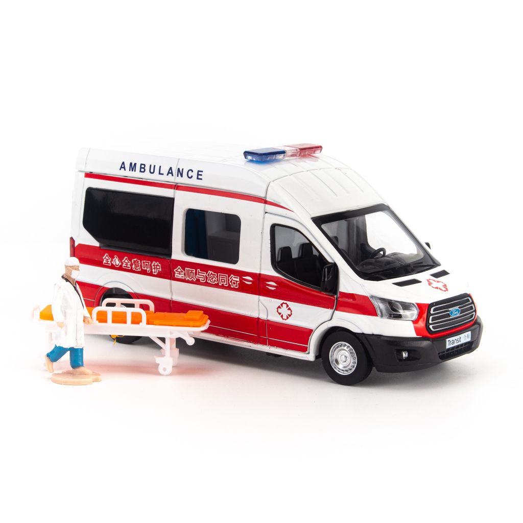 Bộ mô hình xe cứu thương đồ chơi 1:35, 1:36