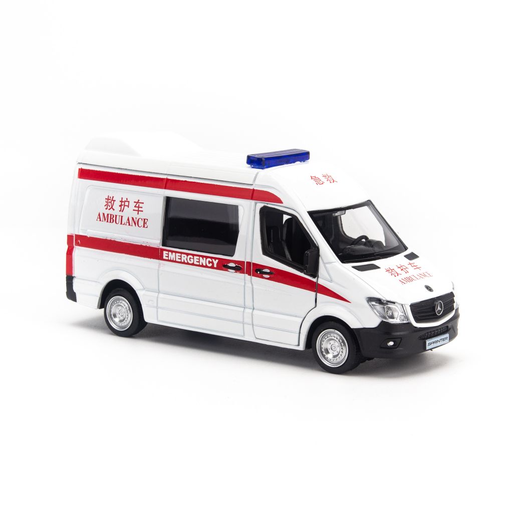 Bộ mô hình xe cứu thương đồ chơi 1:35, 1:36