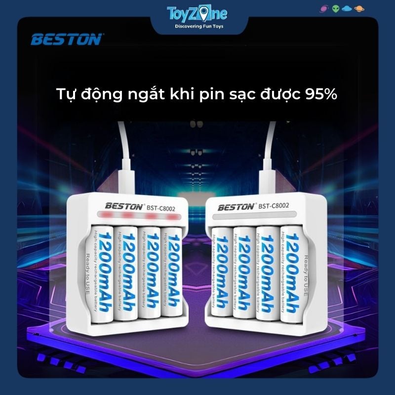Bộ sạc pin 4 khe BST-C8002 BESTON