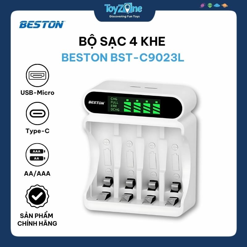 Bộ sạc pin 4 khe BST-C9023L BESTON