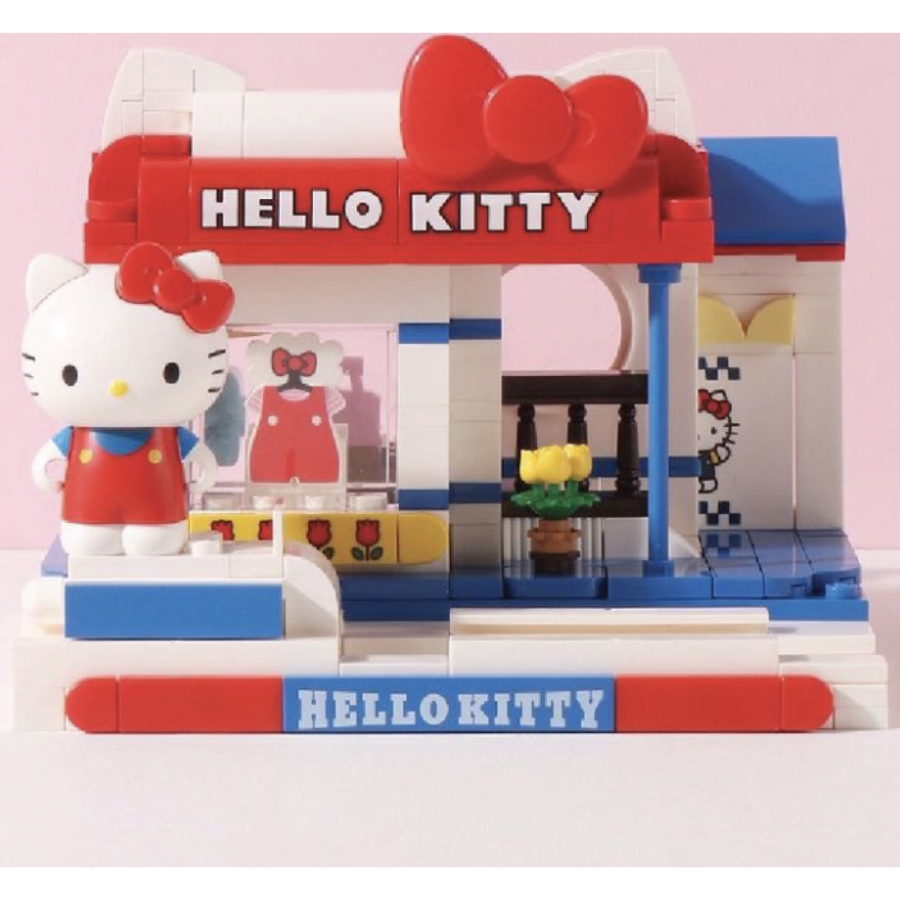 Bộ đồ chơi lắp ráp mô hình Hello Kitty cửa hàng thời trang Keeppley