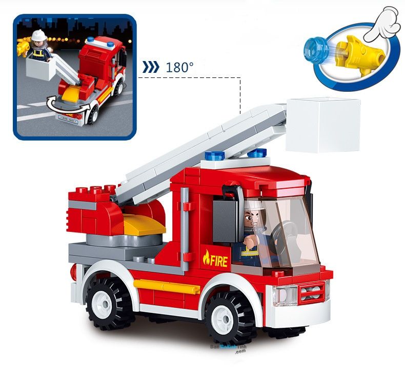  Bộ đồ chơi lắp ráp mô hình Xe Cứu Hoả Sluban 