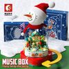 Bộ đồ chơi lắp ráp mô hình Hộp Nhạc Giáng Sinh Người Tuyết SEMBO