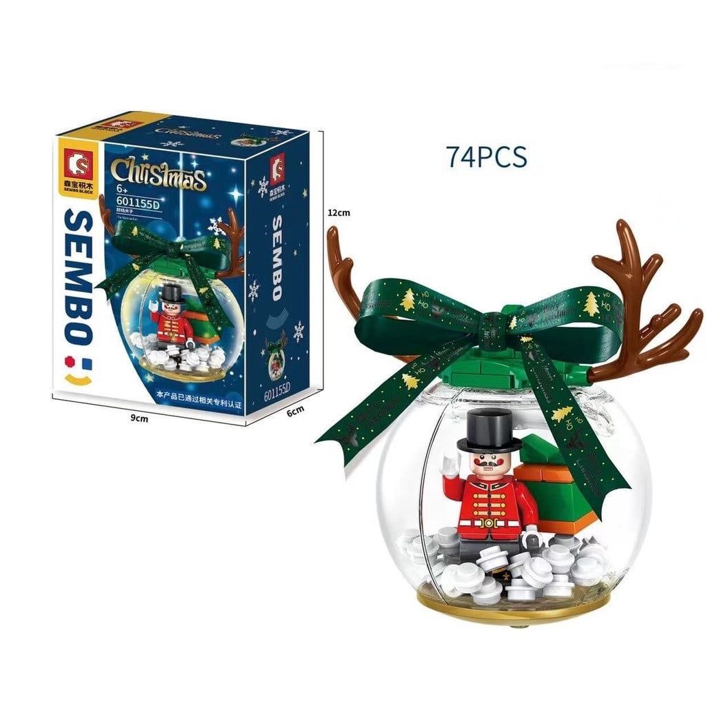  Bộ xếp hình Non Lego quả châu trang trí noel Sembo 