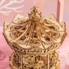 Mô Hình Gỗ Lắp Ráp 3D Romantic Carousel (Hộp Nhạc Vòng Xoay Ngựa Gỗ) (Wood Color) - Robotime - AMK62
