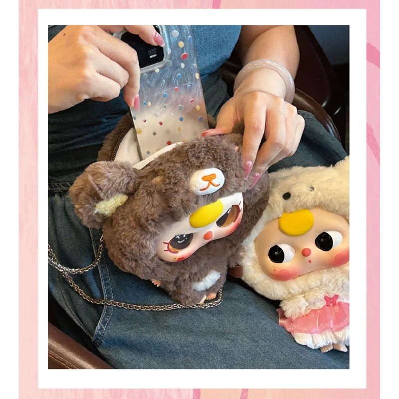 Mô hình Blind box Gấu bông Baby Three Big Head Baby Zipper Bag Series ( Em Bé Đầu To ) BABY THREE