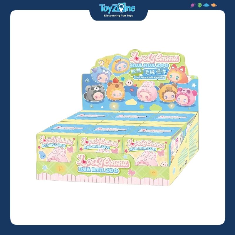 Mô hình Blind box Móc khoá Gấu bông Lovely Emma Rua Rua Zoo Vinyl Face MJ STUDIO