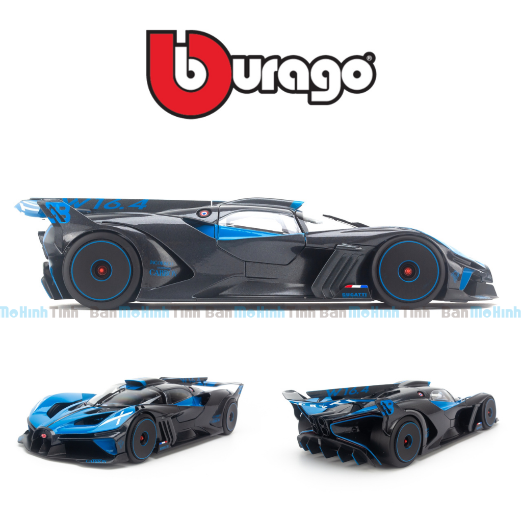 Xe mô hình Bugatti Bolide tỉ lệ 124 hãng XHD 3 màu