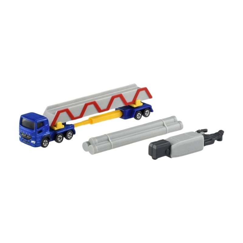  Mô hình xe đầu kéo rơ moóc Mitsubishi Fuso Super Great Pole Trailer No.140 Tomica Long 