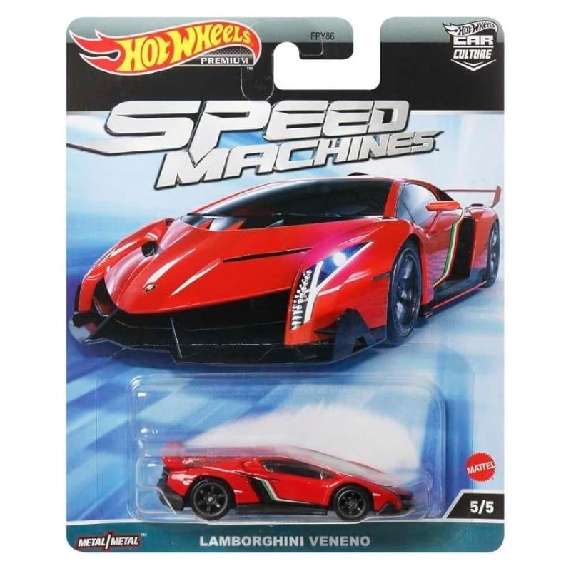  Mô hình xe Lamborghini Veneno Car Culture Series: Speed Machine 1:64 Hot Wheels Premium 