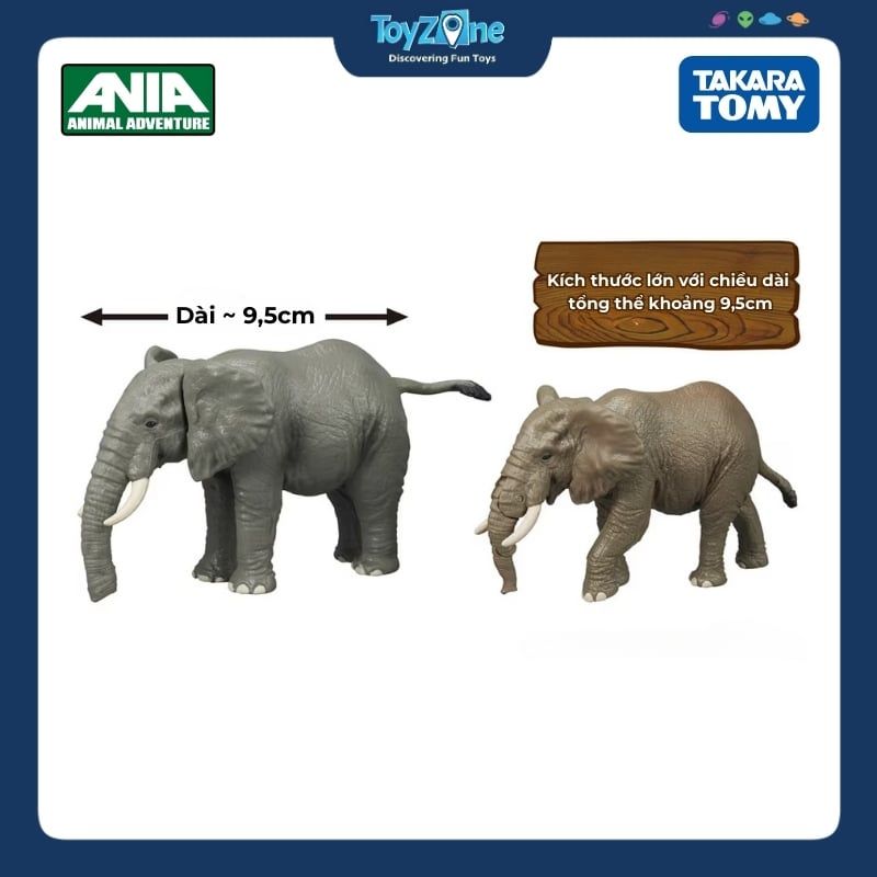 Mô hình đồ chơi Động Vật Voi Châu Phi ANIA AL-26 African Elephant TAKARA TOMY