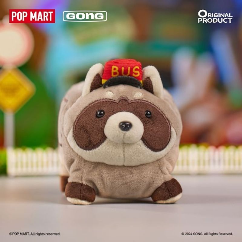 Mô hình đồ chơi Blind box Gấu bông GONG Original Roaming Series Plush Toy Car POP MART