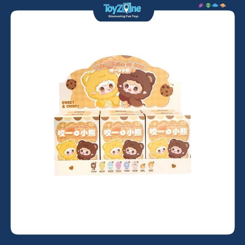 Mô hình Blind box Móc khóa Gấu bông Yooki Take a Bite of the Bear V4 YALLI STUDIO