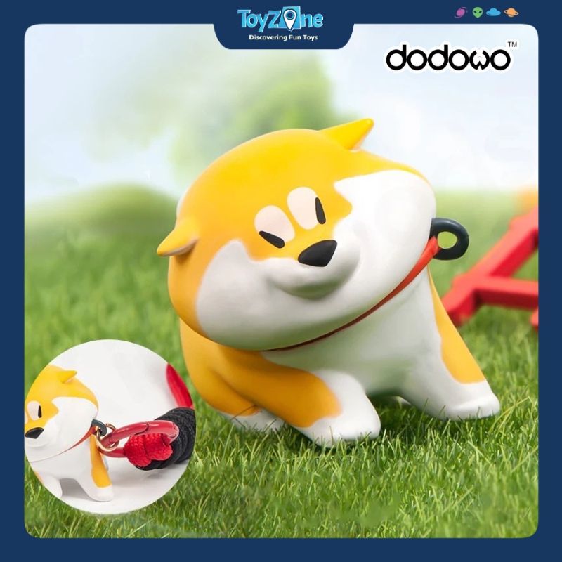 Mô hình đồ chơi Blind box Móc khóa Life Diary Of Shiba Inu Achai Puppy Crossing ( Băng Qua Đường ) DODOWO