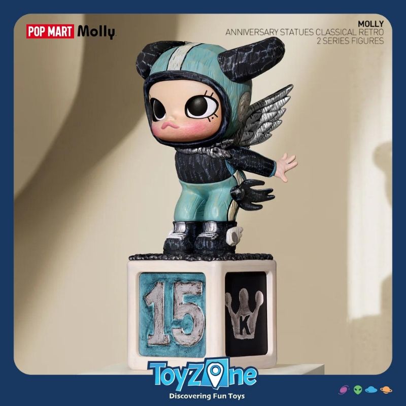 Mô hình đồ chơi Blind box Molly Anniversary Statues Classical Retro Series 2 ( Tượng Kỷ Niệm Cổ Điển ) POP MART