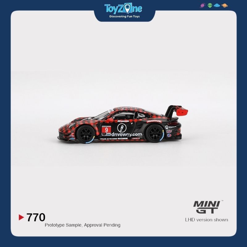 Mô hình xe Porsche 911 GT3 R #9 GTD PRO Pfaff Motorsports IMSA 2023 Sebring 12 Hrs. Winner 1:64 MiniGT