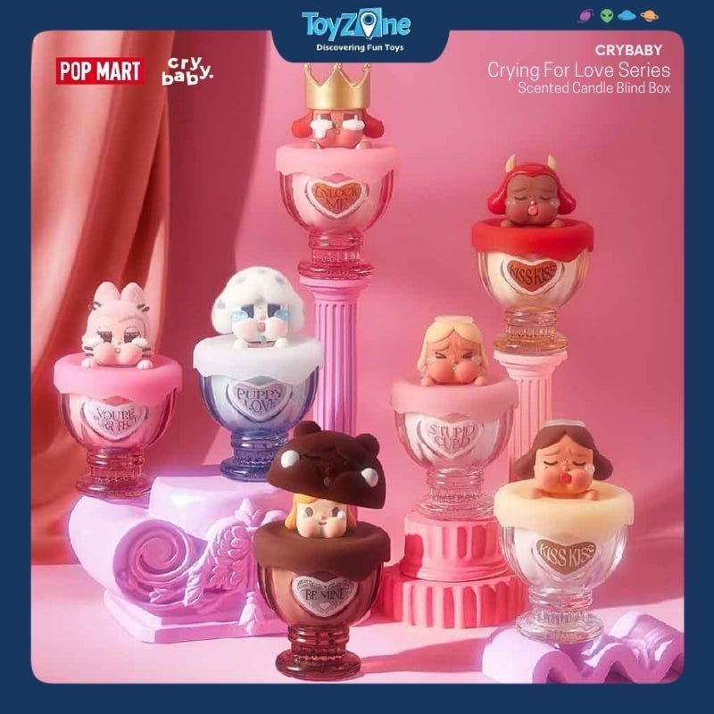 Mô hình Blind box Nến Thơm Crybaby Crying For Love Scented Candle Series ( Khóc Vì Tình Yêu ) POP MART
