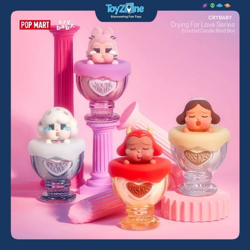 Mô hình Blind box Nến Thơm Crybaby Crying For Love Scented Candle Series ( Khóc Vì Tình Yêu ) POP MART