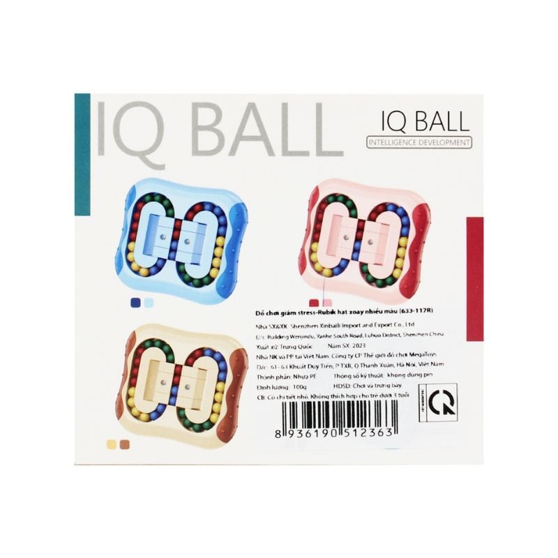 Đồ chơi trí tuệ Rubik hạt xoay nhiều màu