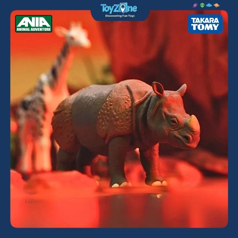 Mô hình đồ chơi Động Vật Tê Giác Ấn Độ ANIA Kingdom Cyrus ( Indian Rhino ) TAKARA TOMY