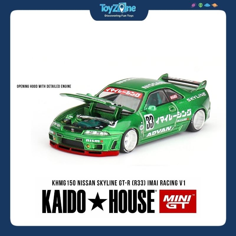 Mô hình xe Nissan Skyline GT-R ( R33 ) 1:64 KAIDO HOUSE x MiniGT