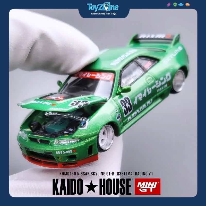Mô hình xe Nissan Skyline GT-R ( R33 ) 1:64 KAIDO HOUSE x MiniGT