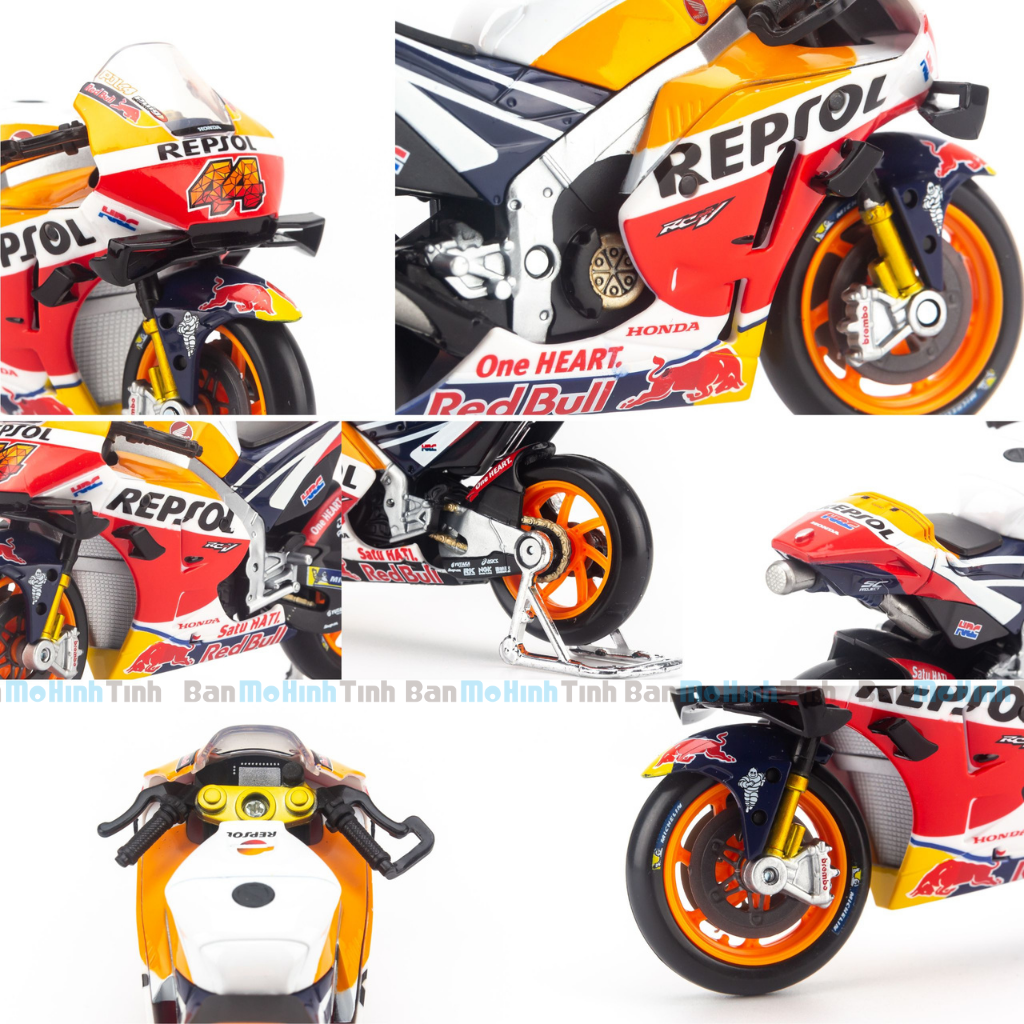 Mô hình xe mô tô Honda Repsol Red Bull Factory Racing MotoGP 1:18 Maisto