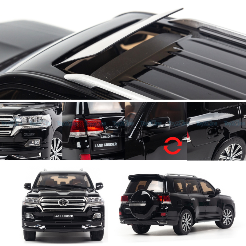 Mô hình xe Toyota Land Cruiser LC200 with Spare Tire Version 1:18 Kengfai