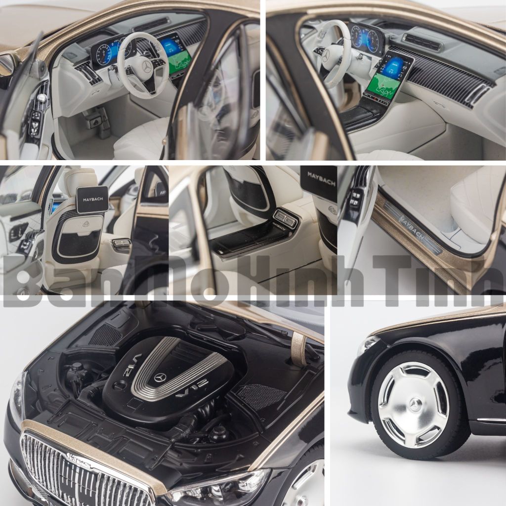 Mô hình xe Mercedes Maybach S680 W223 2021 1:18 Norev