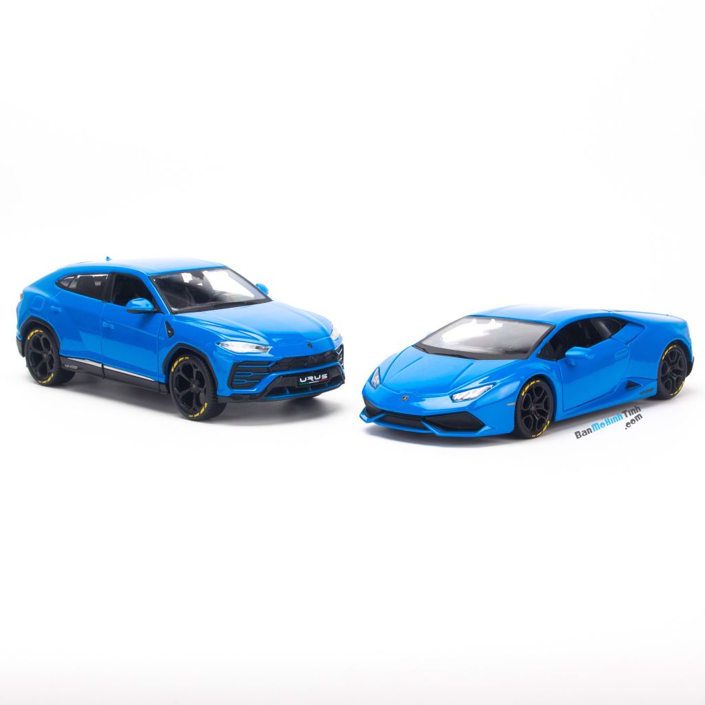 Mô hình xe Design Elite Transport - Lamborghini Urus + Huracan 1:24 Maisto Met Blue (6)