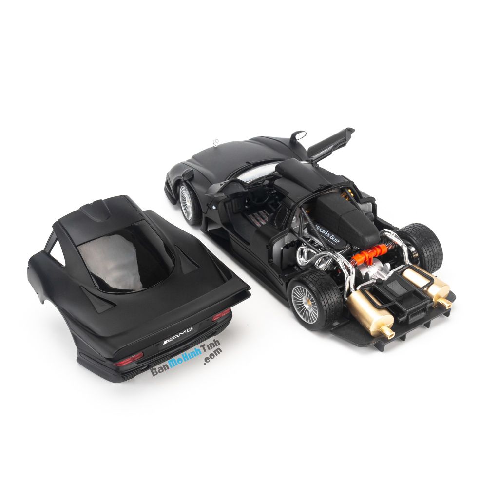 Mô hình xe đua Mercedes-Benz CLK-GTR Street Version 1:18 Maisto Matte Black (4)