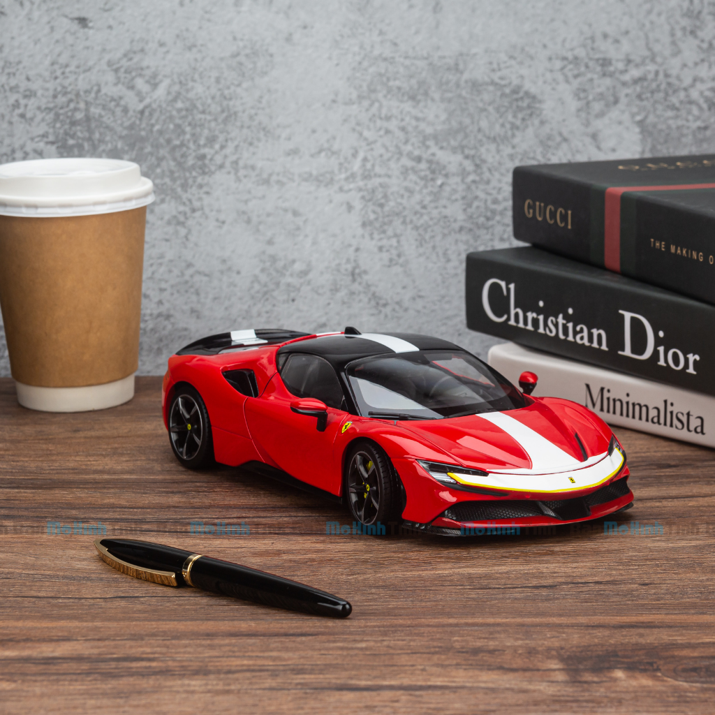  Mô hình xe Ferrari SF90 Stradale Assetto Fiorano 2019 1:18 Bburago Signature 