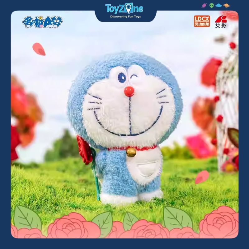 Mô hình đồ chơi Blind box Móc khóa Gấu bông Doraemon Flower Language Blessing V1 ( Ngôn Ngữ Các Loài Hoa ) LDCX