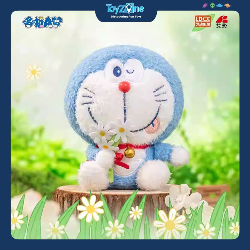 Mô hình đồ chơi Blind box Móc khóa Gấu bông Doraemon Flower Language Blessing V1 ( Ngôn Ngữ Các Loài Hoa ) LDCX