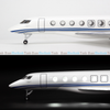  Mô hình máy bay Gulfstream G650ER lắp ráp có đèn 1:75 