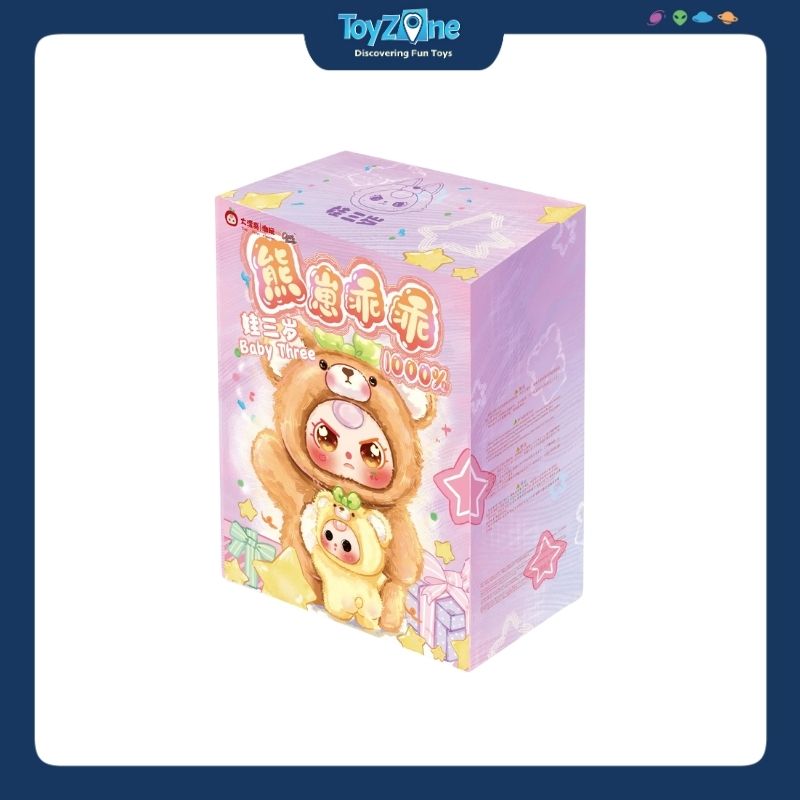 Mô hình Blind box Gấu bông Baby Three 1000% Bear Cub Plush V2 CUREPLANETA