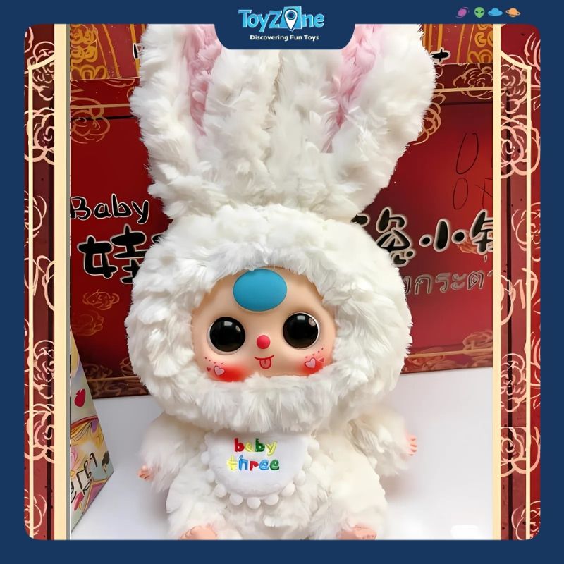 Mô hình  Blind box Gấu bông Baby Three Lily Rabbit Town Series ( Thỏ Thị Trấn ) BABY THREE