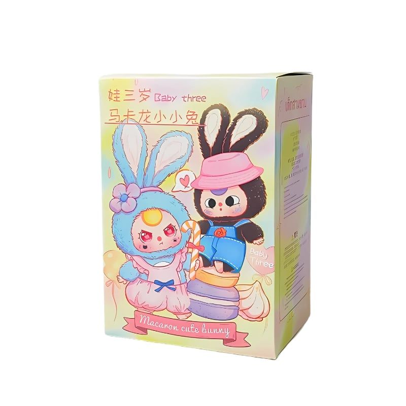 Mô hình Blind box Móc khóa Gấu bông Baby Three Macaron Bunny BABY THREE