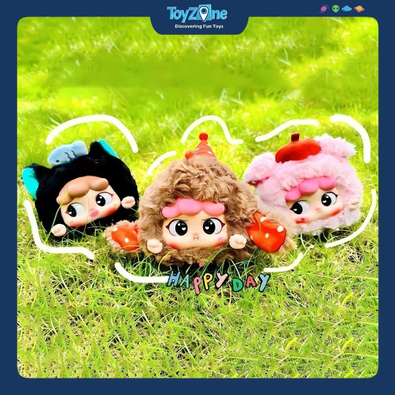 Mô hình Blind box Móc khóa Gấu bông Migo Zipper Animal Party ( Bữa Tiệc Động Vật ) HAPPY GHOST