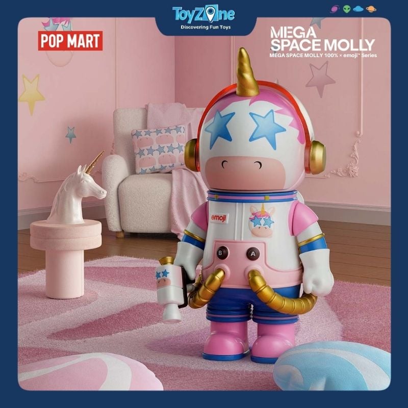Mô hình đồ chơi Blind Box Mega Space Molly 100% × Emoji Series 4 POP MART