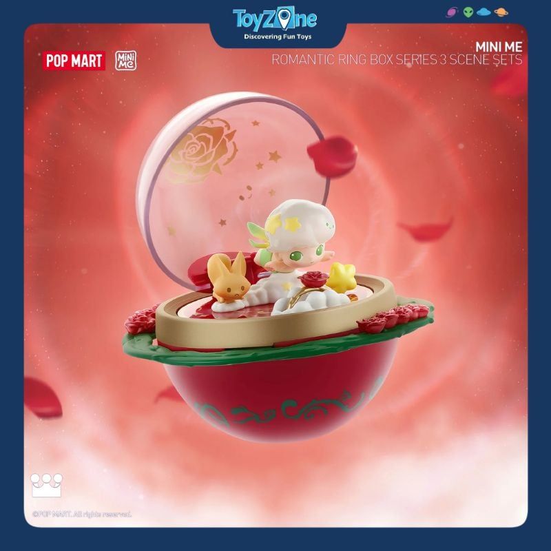 Mô hình đồ chơi Blind box Romantic Ring Box Series 3 Scene Sets ( Hộp Nhẫn Lãng Mạn ) POP MART