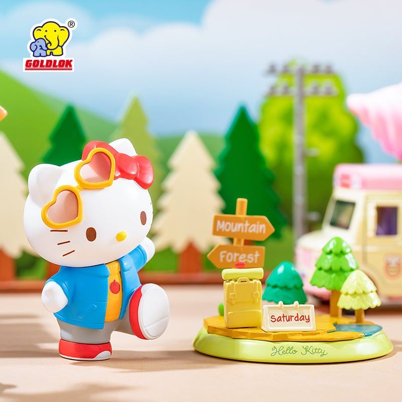 Mô hình đồ chơi Blind box Sanrio Hello Kitty Lovely Week Series (Tuần Đáng Yêu Của Hello Kitty) GOLD LOK
