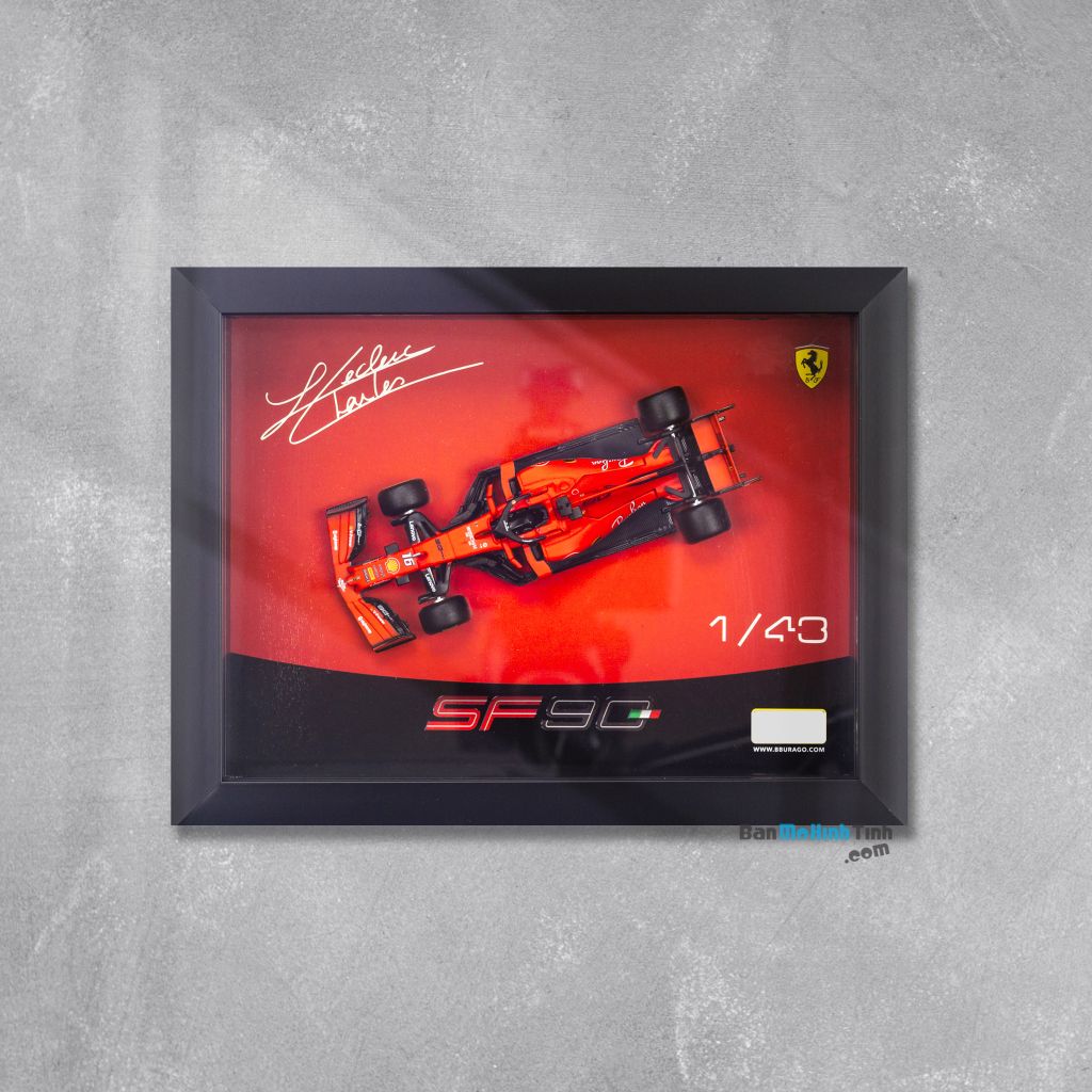 Khung tranh mô hình xe Ferrari F1 2019 SF90 No.16 Charles Leclerc 1:43 Bburago - 18-36826