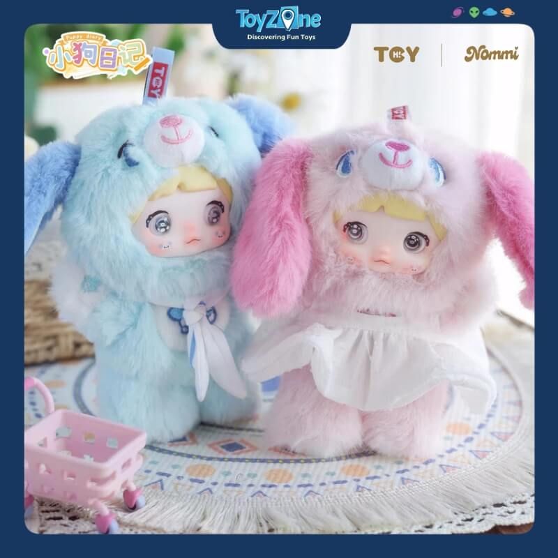 Mô hình Blind box Móc khóa Gấu bông NOMMI V5 Puppy Diary Series ( Nhật Ký Cún Con ) HITOY