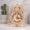 Mô hình gỗ lắp ráp 3D The Owl Clock (Đồng Hồ Con Cú) (Wood Color) - Robotime LK503 - WP145