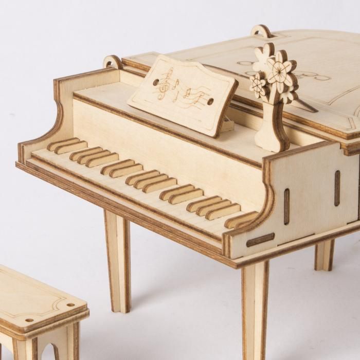 Mô hình gỗ lắp ráp 3D Đàn Grand Piano (Wood Color) - Robotime TG402 - WP053