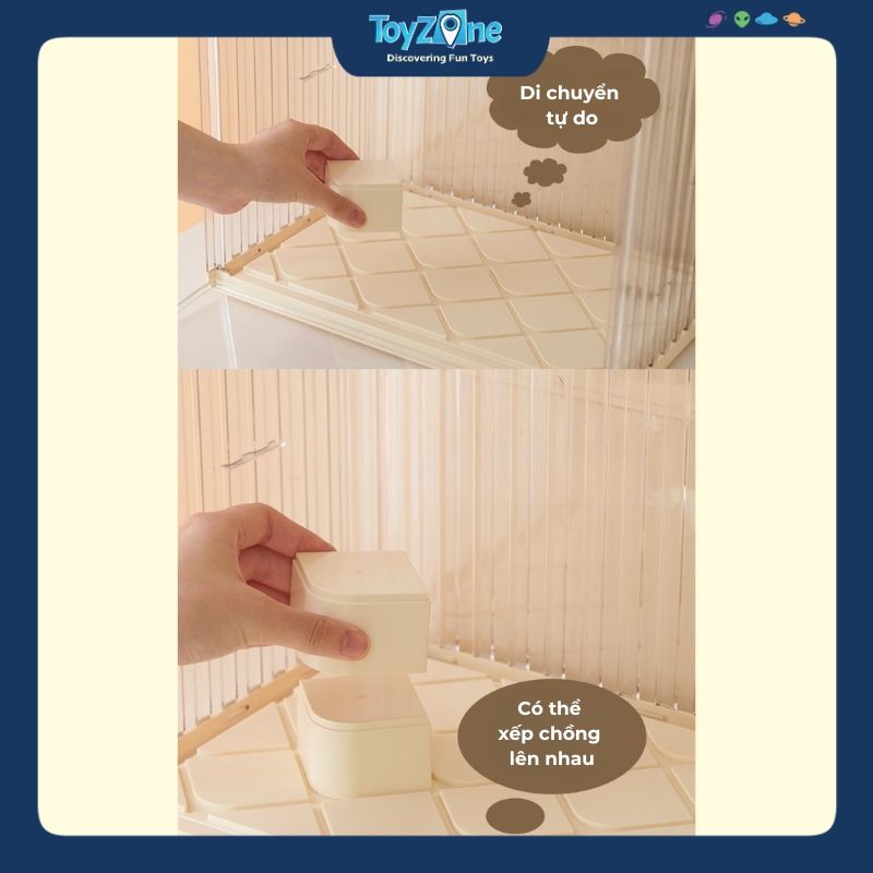 Hộp Trưng Bày Đồ Chơi Mô Hình Cỡ Lớn Có Bục Trưng Bày Sản Phẩm