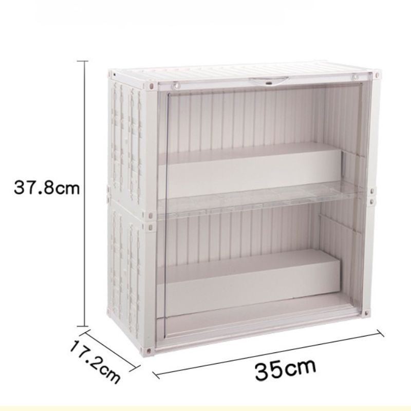  Hộp Trưng Bày Đồ Chơi Mô Hình Kiểu Container 2 Tầng 