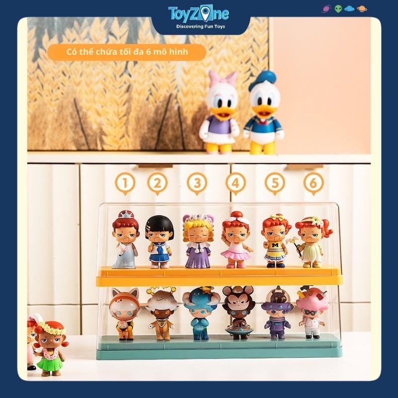 Hộp Trưng Bày Đồ Chơi Mô Hình Trong Suốt Hình Chữ Nhật 1 Tầng